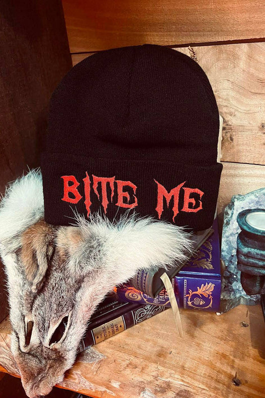 Bite Me Beanie Accessories - Gothic & Alternative Gift - Haunted