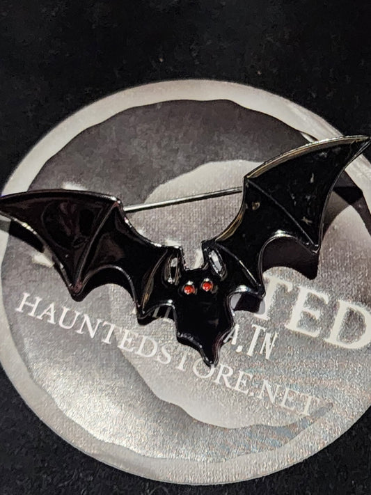 Black Bat Brooch Pin Jewelry - Gothic & Alternative Gift - Haunted