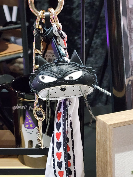 Black Cat Ouija Black Heart Goth Purse Charm Costumes - Gothic & Alternative Gift - Haunted