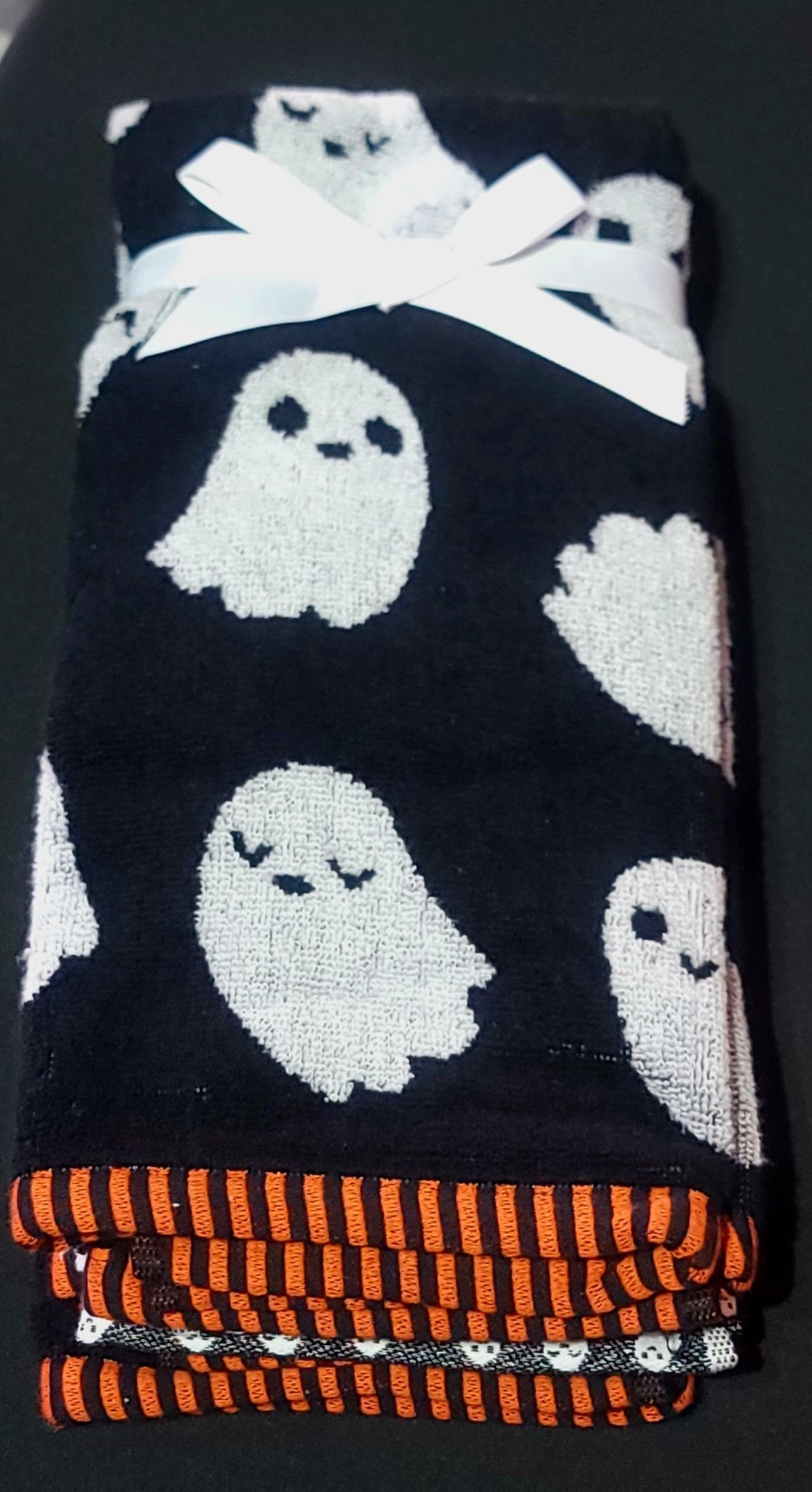 Black Ghost Kitchen Towels Set of 3 Kitchenware - Gothic & Alternative Gift - Haunted