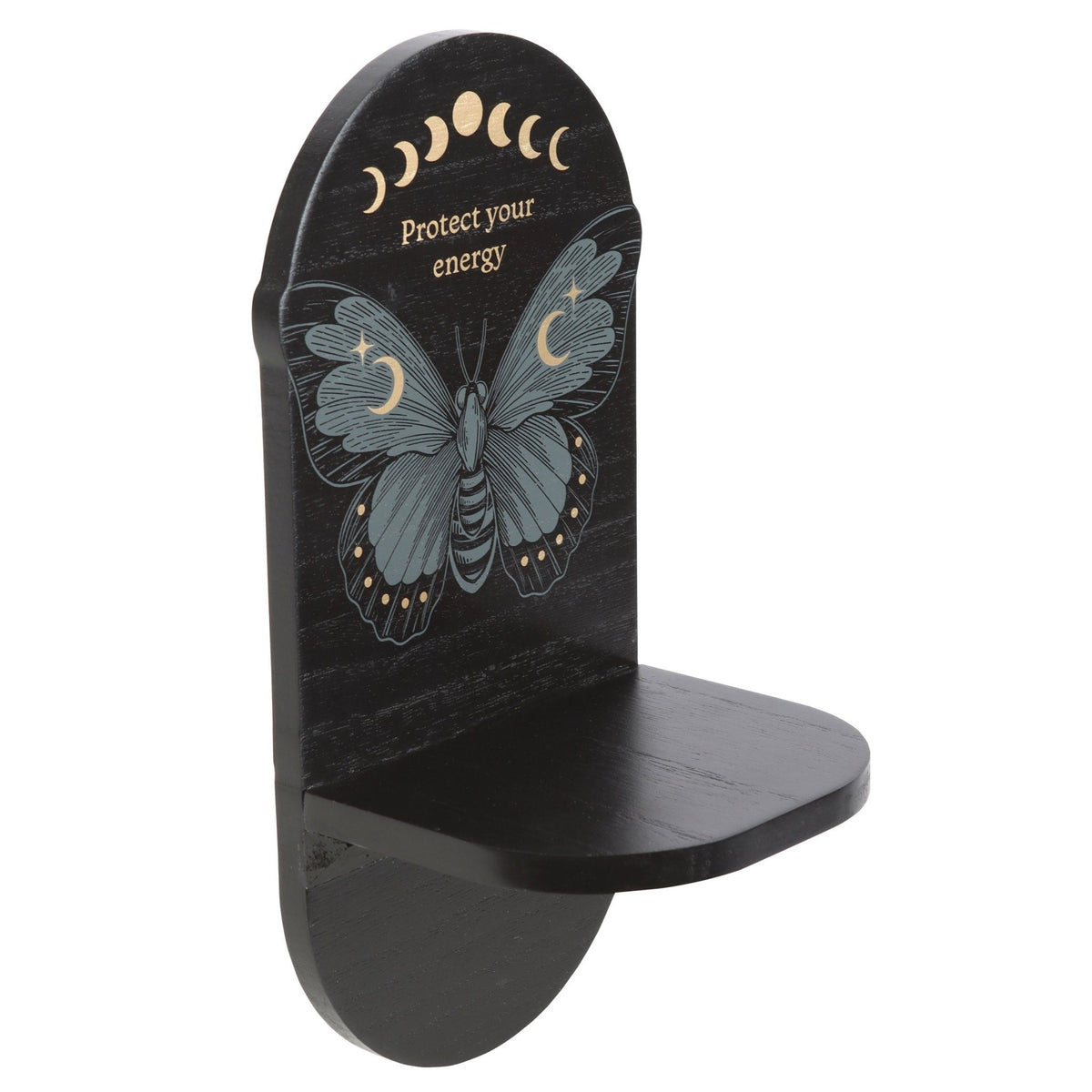 Black Moth Altar Shelf Moon Phases Witch Supplies - Gothic & Alternative Gift - Haunted
