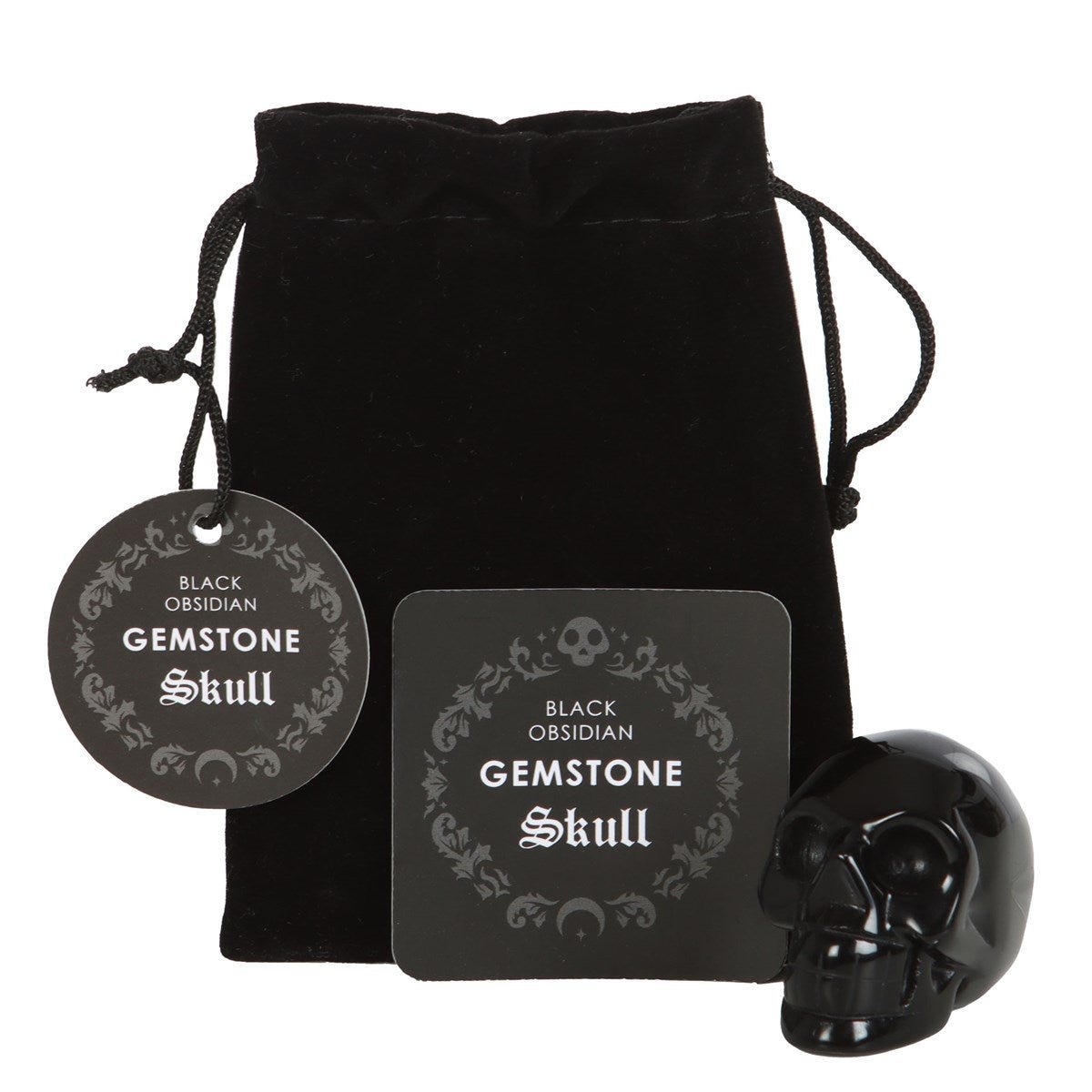 Black Obsidian Crystal Skull Crystal - Gothic & Alternative Gift - Haunted