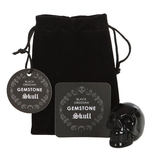 Black Obsidian Crystal Skull Crystal - Gothic & Alternative Gift - Haunted