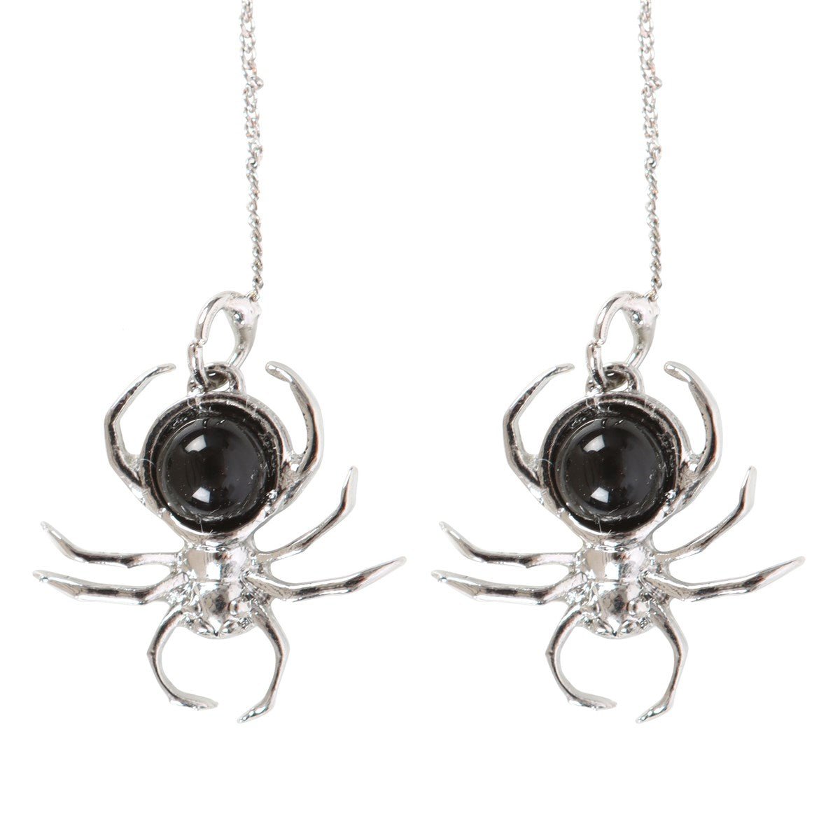 Black Obsidian Spider Jewelry Bracelet, Earrings, Necklace Jewelry - Gothic & Alternative Gift - Haunted
