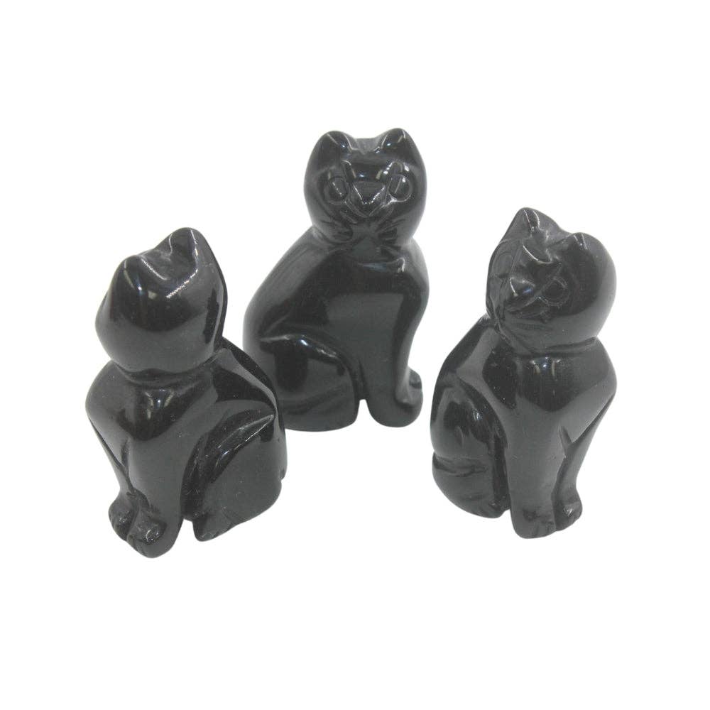 Black Onyx Crystal Cat Crystal - Gothic & Alternative Gift - Haunted