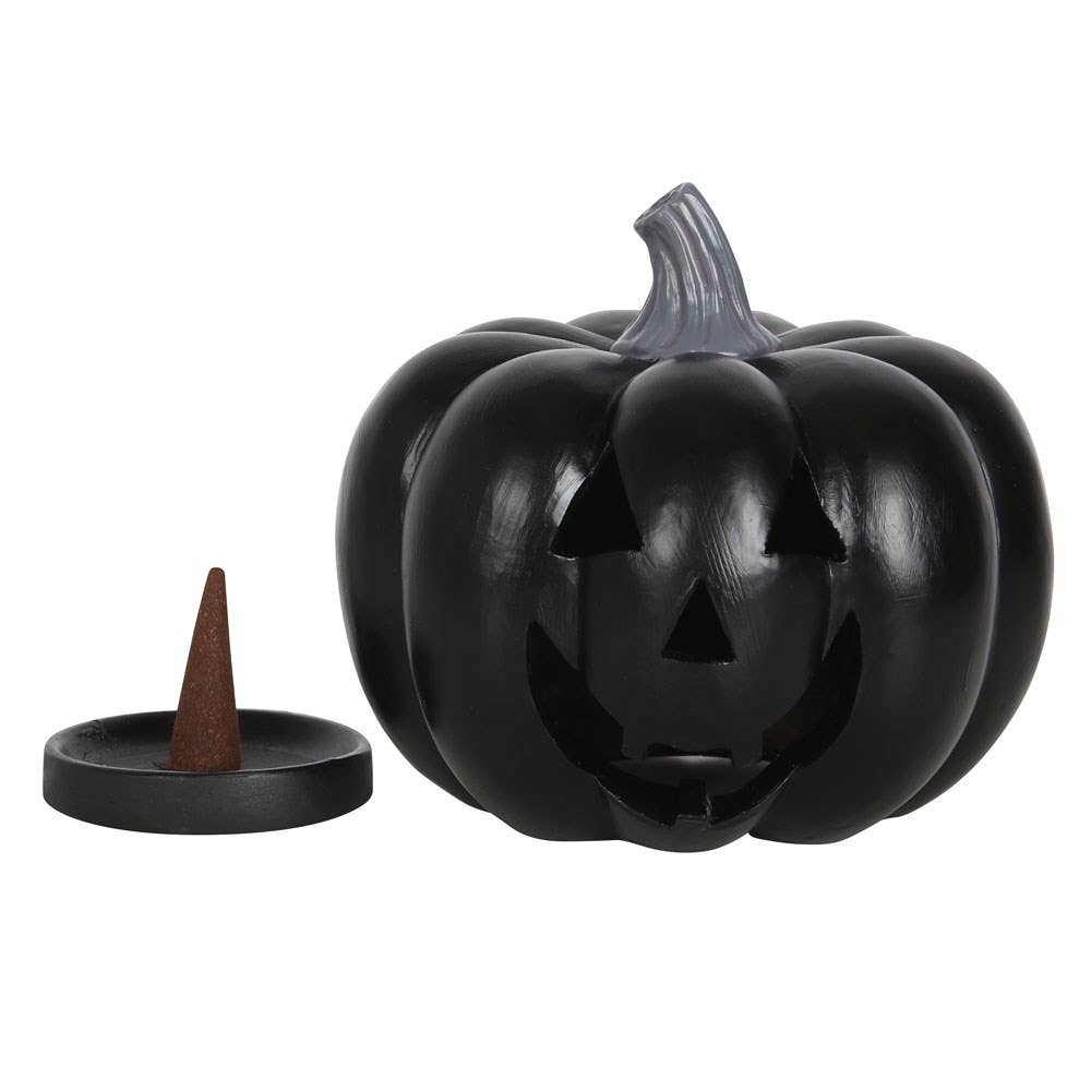 Black Pumpkin Halloween Incense Cone Holder burner Candle holders - Gothic & Alternative Gift - Haunted
