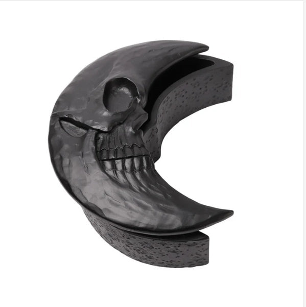 Black Skull Moon Trinket & Jewelry Box Home Decor - Gothic & Alternative Gift - Haunted