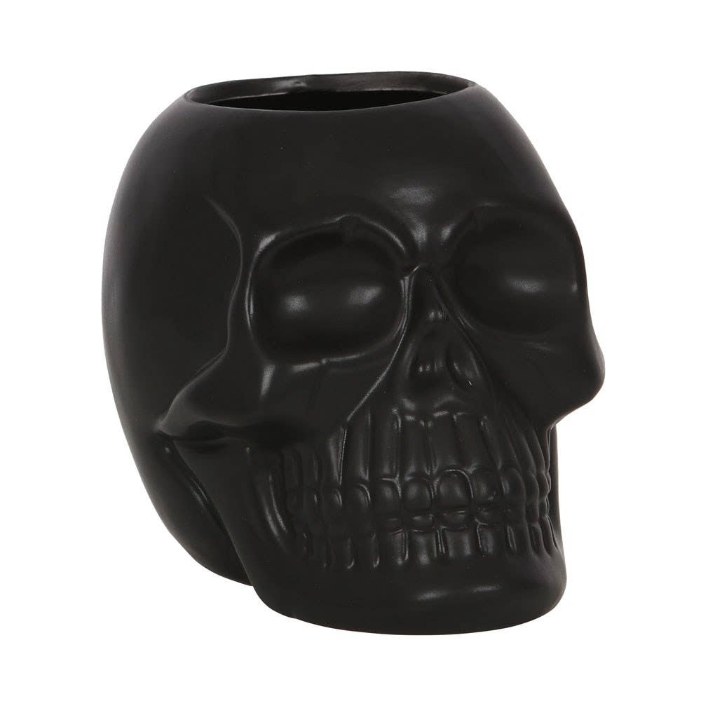 Black Skull Toothbrush Holder Home Decor - Gothic & Alternative Gift - Haunted
