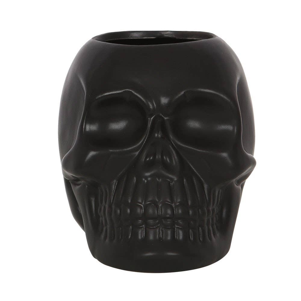 Black Skull Toothbrush Holder Home Decor - Gothic & Alternative Gift - Haunted