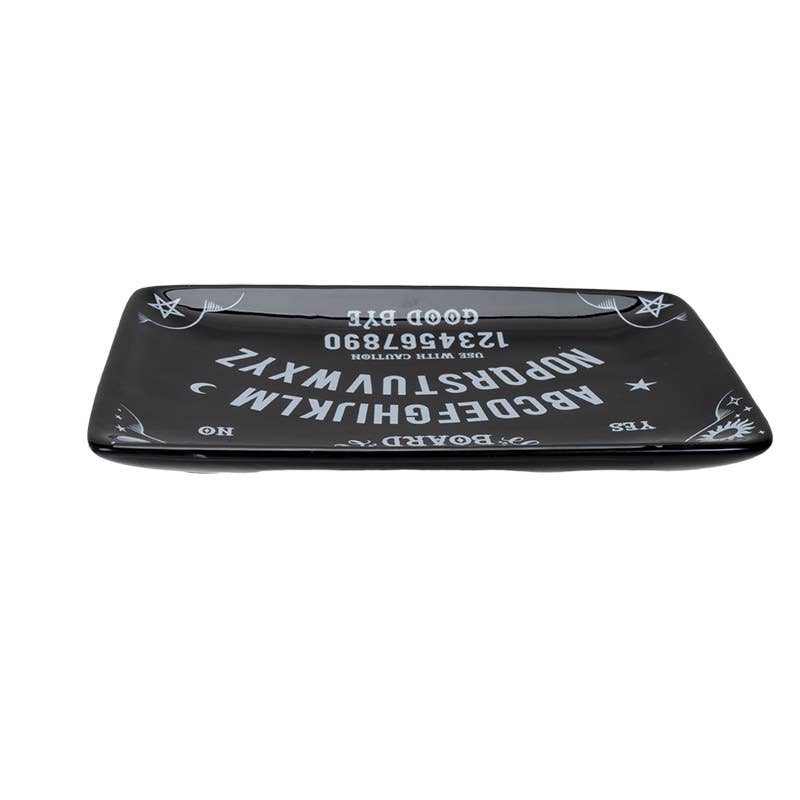 Black Talking Ouija Board Trinket Dish Ring Holder Vanity Dish Beauty - Gothic & Alternative Gift - Haunted