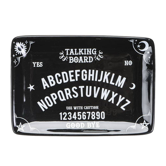 Black Talking Ouija Board Trinket Dish Ring Holder Vanity Dish Beauty - Gothic & Alternative Gift - Haunted