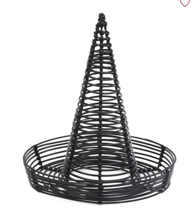 Black Witch Hat Outdoor Indoor Home Decor - Gothic & Alternative Gift - Haunted