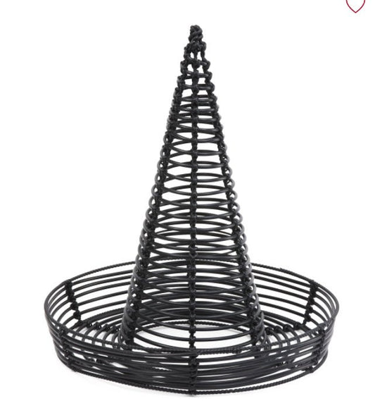 Black Witch Hat Outdoor Indoor Home Decor - Gothic & Alternative Gift - Haunted