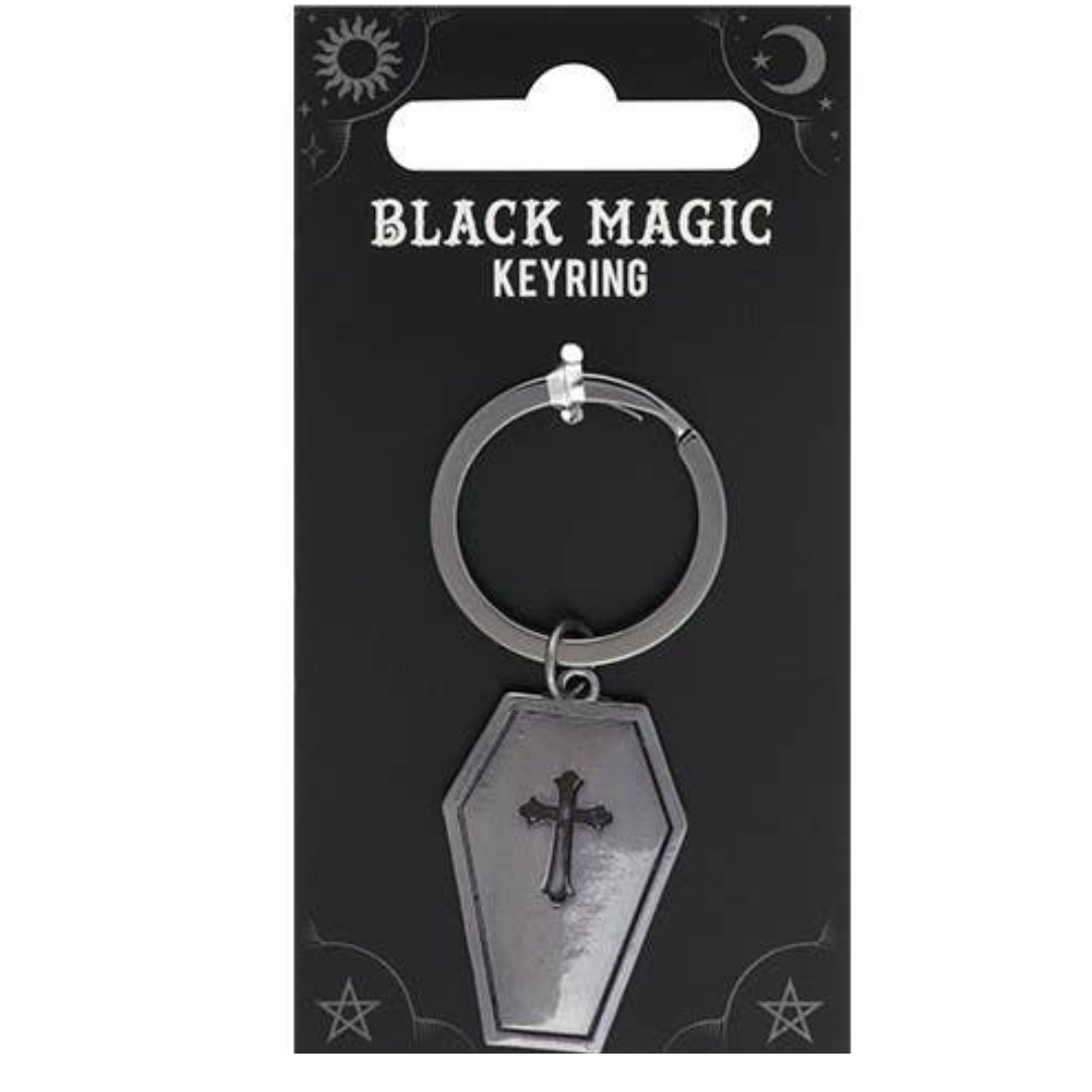 Black Magic Gothic Keyrings Coffin, Moon, Planchette, Pentagram