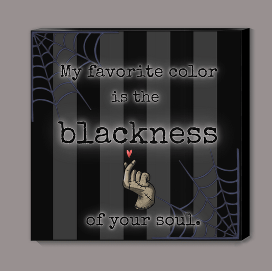 Blackness of your soul Canvas Print Wall Hanging - Gothic & Alternative Gift - Haunted