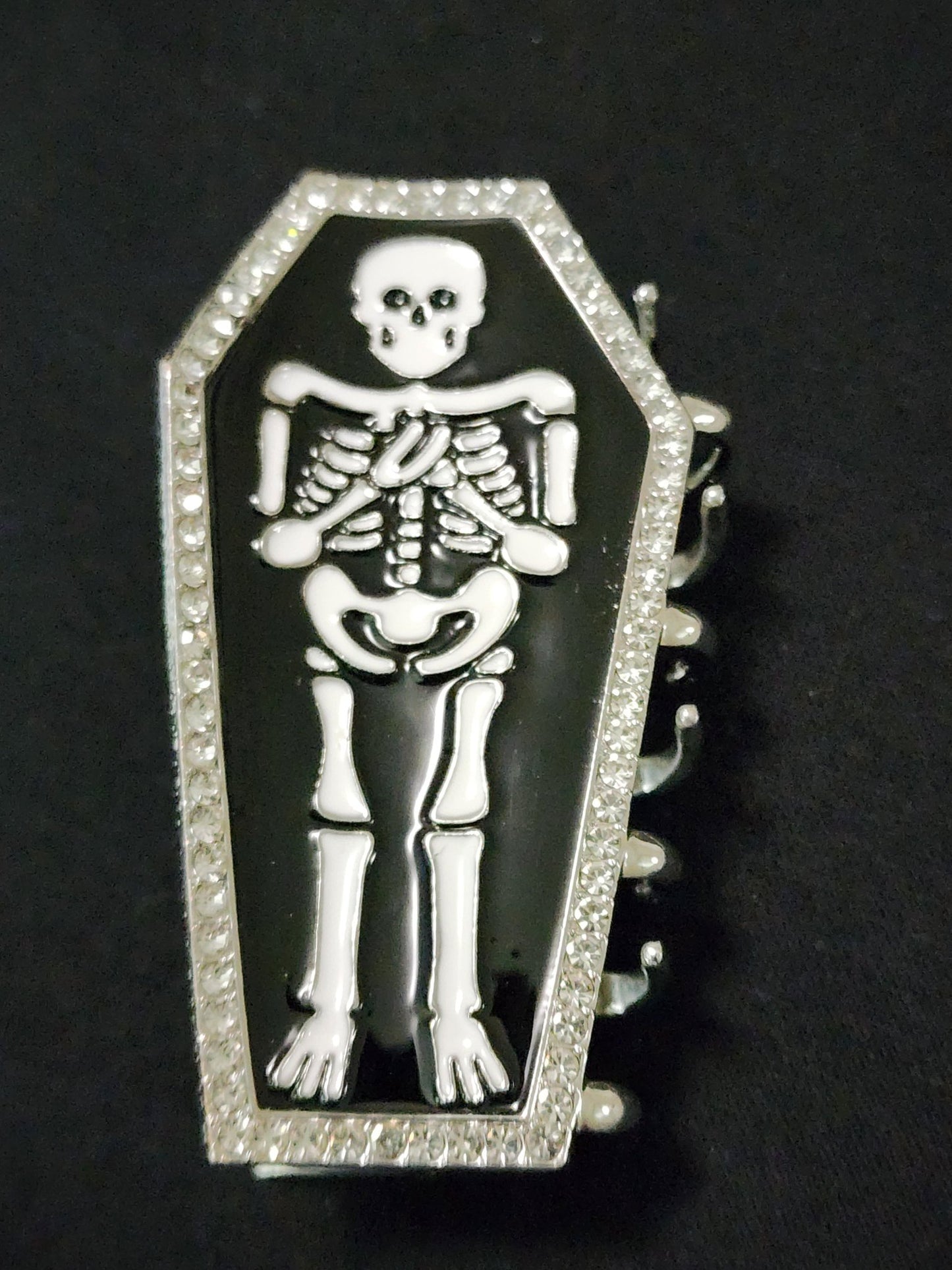 Bling Skeleton Coffin Shaped Hair Clip Accessories - Gothic & Alternative Gift - Haunted