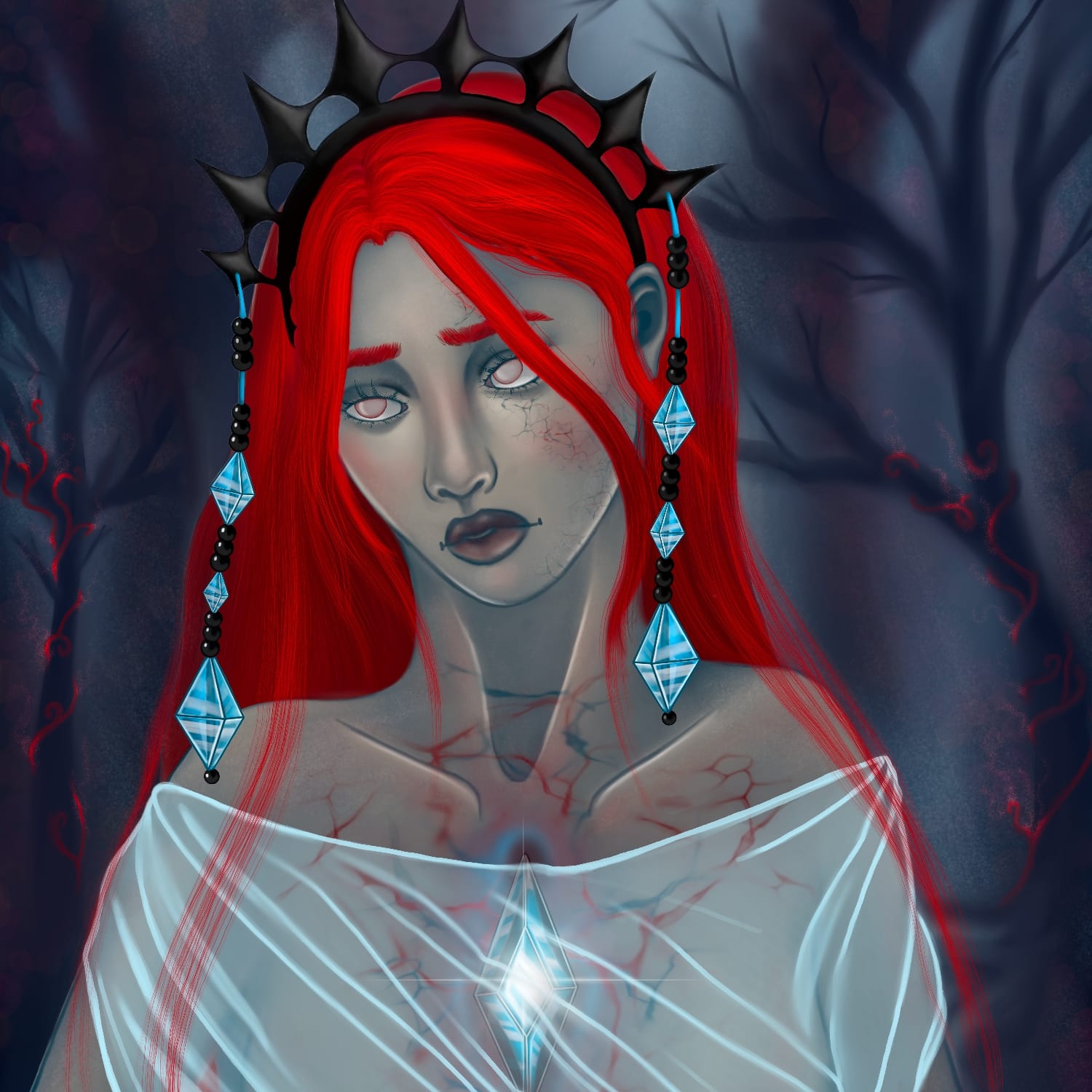 Bloodstone original artist print by HKR Original Artwork - Gothic & Alternative Gift - Haunted