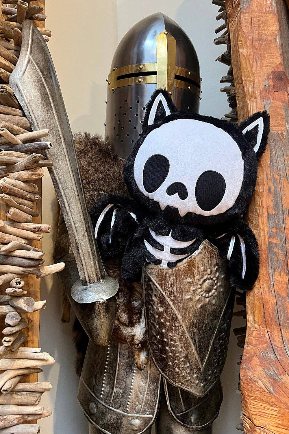 Bony Bat Skeleton Plush Toy Stuffed Animals - Gothic & Alternative Gift - Haunted