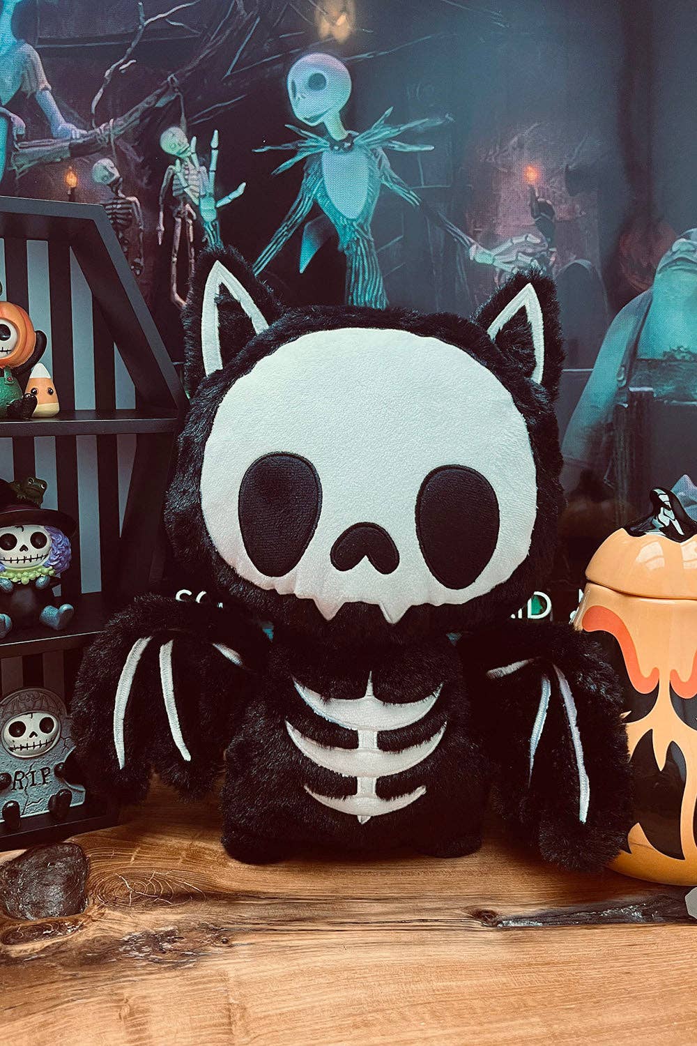 Bony Bat Skeleton Plush Toy Stuffed Animals - Gothic & Alternative Gift - Haunted