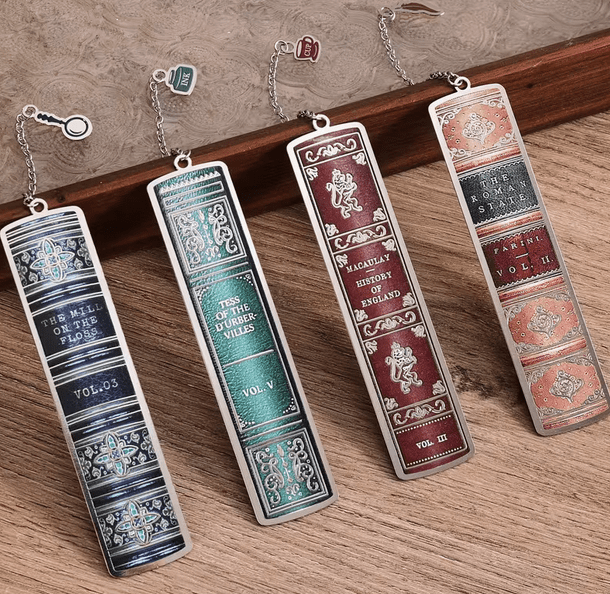 Book-Readers Metal Bookmarks with tassel or chain Bookmarks - Gothic & Alternative Gift - Haunted