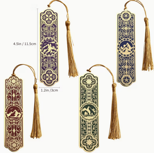 Book-Readers Metal Bookmarks with tassel or chain Bookmarks - Gothic & Alternative Gift - Haunted