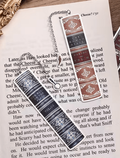 Book-Readers Metal Bookmarks with tassel or chain Bookmarks - Gothic & Alternative Gift - Haunted