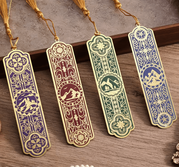 Book-Readers Metal Bookmarks with tassel or chain Bookmarks - Gothic & Alternative Gift - Haunted