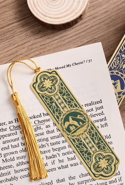 Book-Readers Metal Bookmarks with tassel or chain Bookmarks - Gothic & Alternative Gift - Haunted
