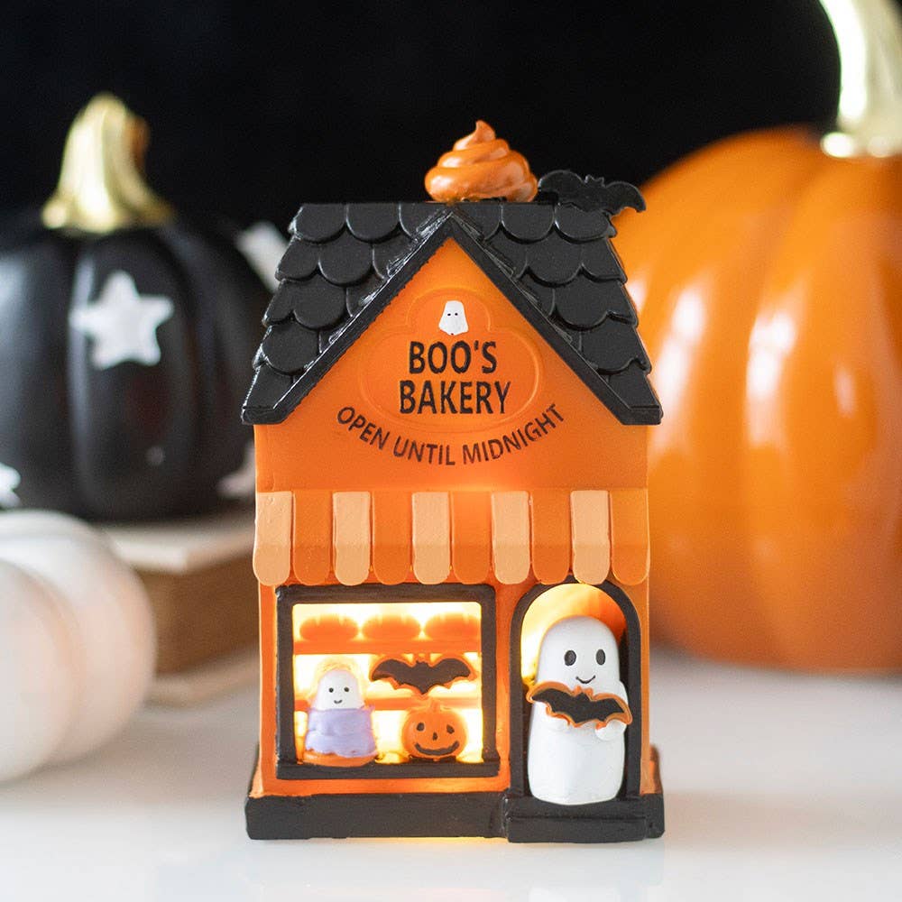 Boo's Bakery Halloween LED Light Up Decoration Holiday Craft and Decor - Gothic & Alternative Gift - Haunted
