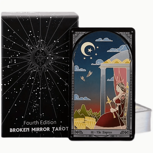 Broken Mirror Tarot Cards Witch Supplies - Gothic & Alternative Gift - Haunted