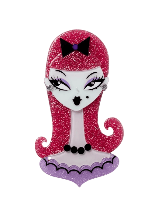 Bubblegum Boo Spooky Doll Brooch Jewelry - Gothic & Alternative Gift - Haunted