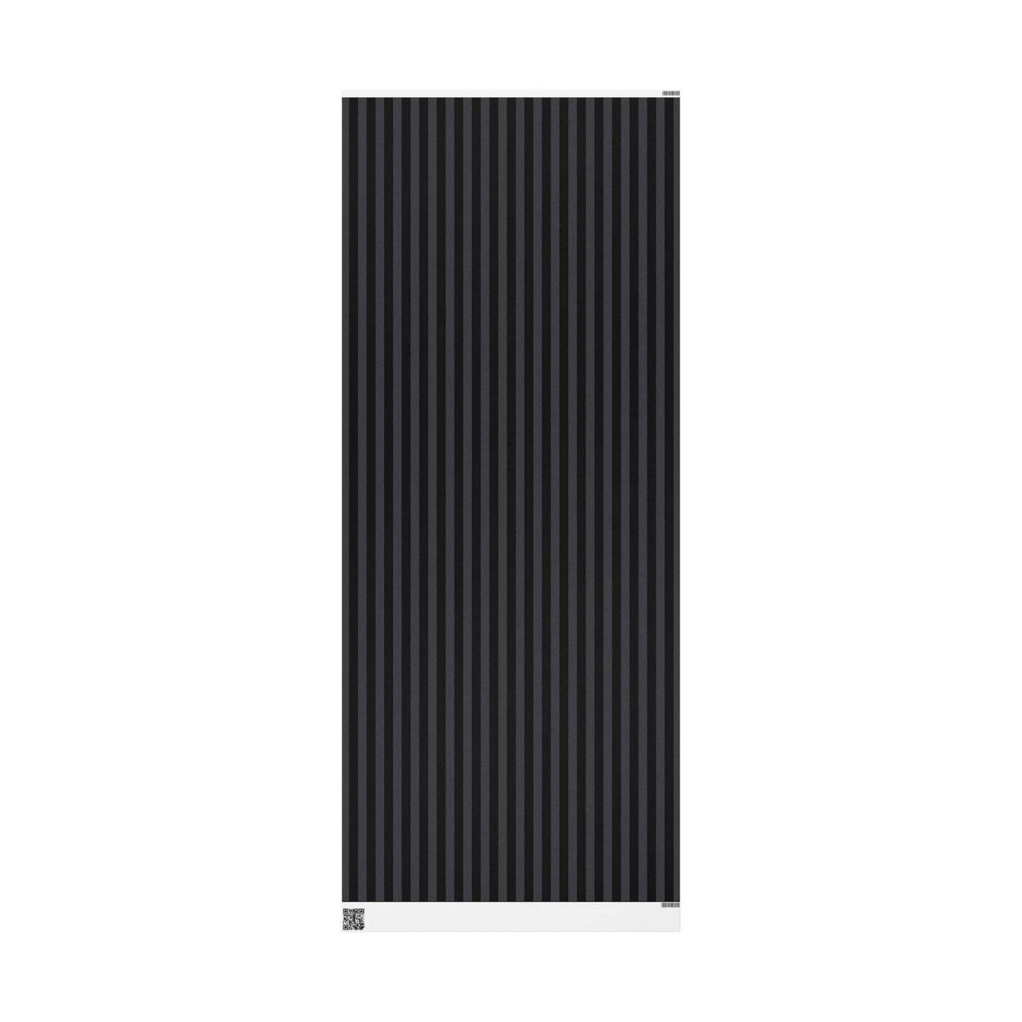 Nevermore Black and Grey Striped Spooky Gift Wrapping Paper Roll