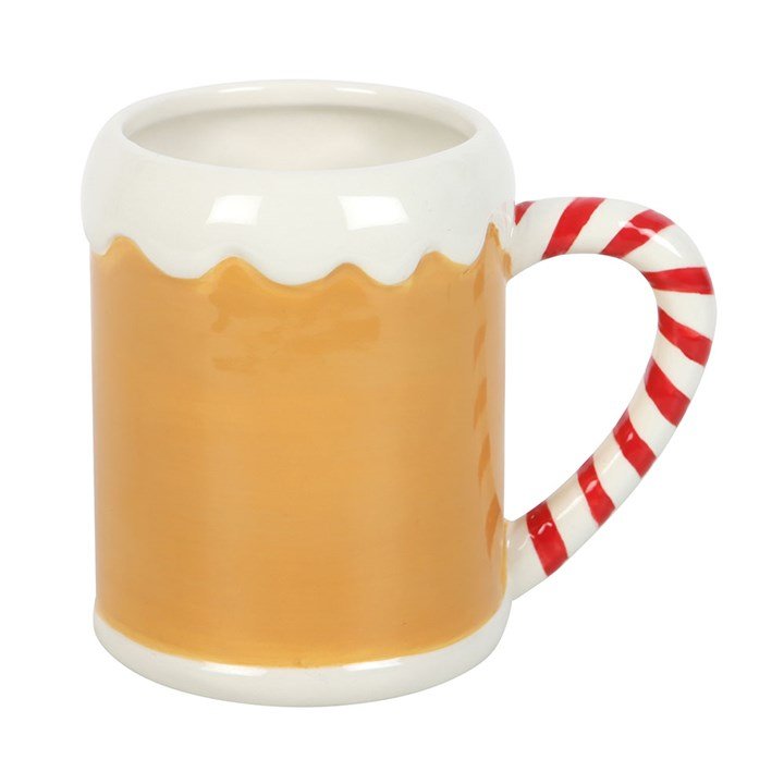 Candy Cane Gingerbread House Mug Christmas Drinkware - Gothic & Alternative Gift - Haunted