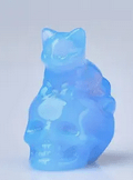 Cat perched on Skull mini crystal - Gothic & Alternative Gift - Haunted