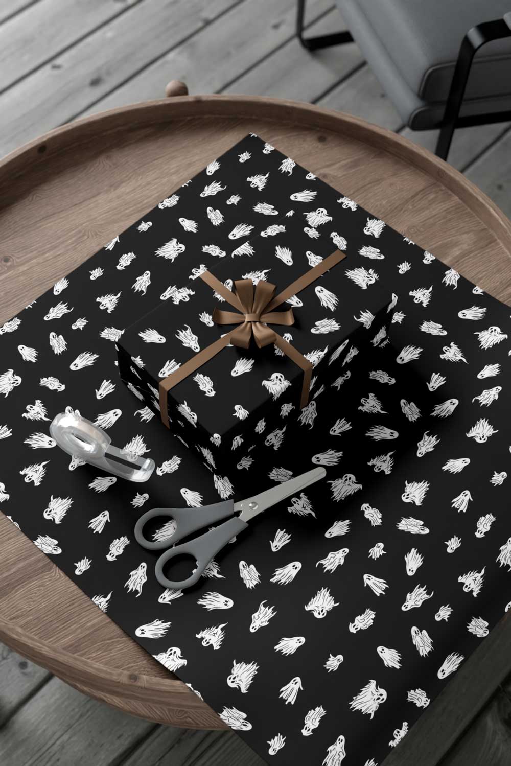 Halloween Ghosts Wrapping Paper [30" X 196"]