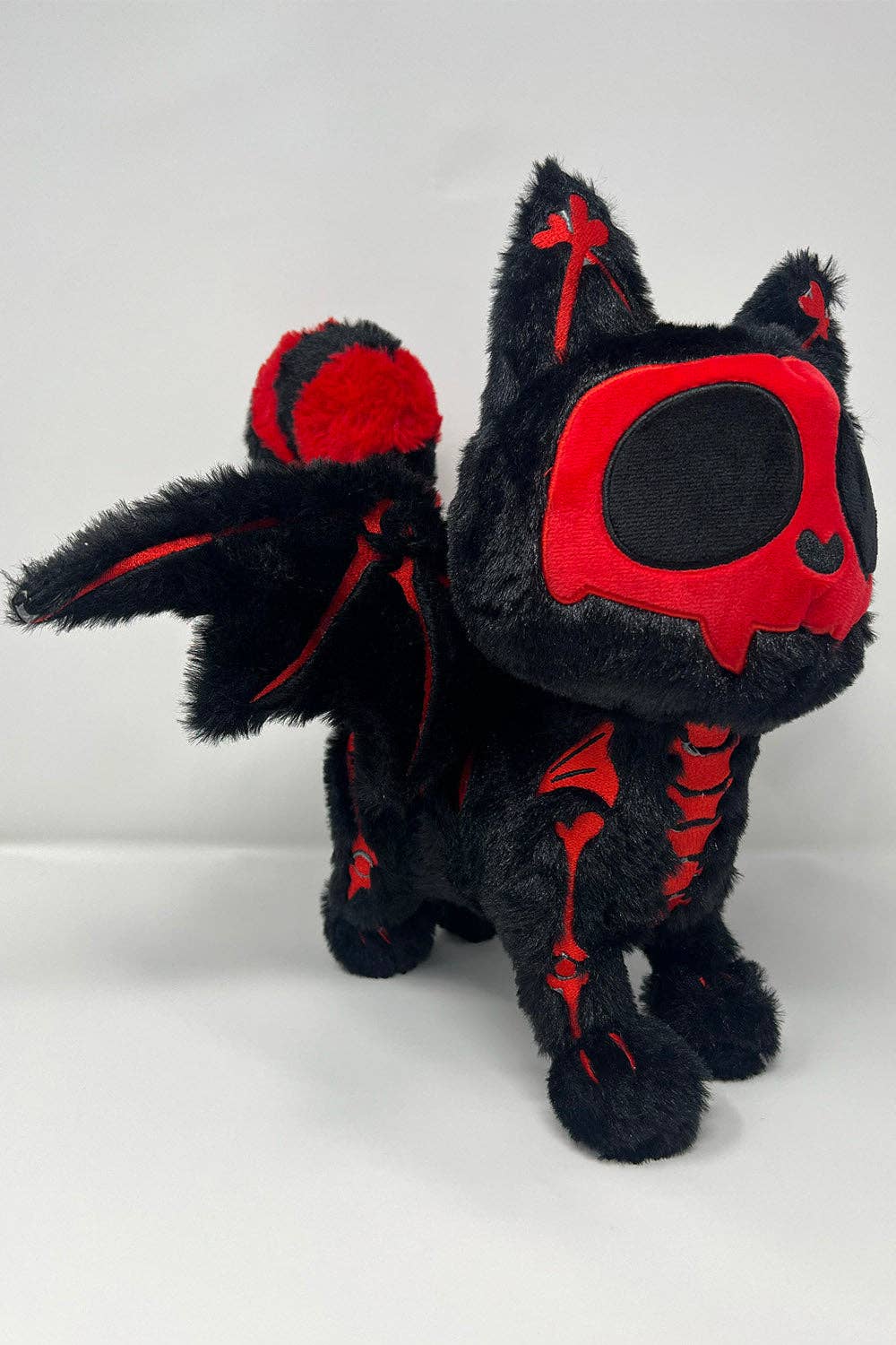 Skelekitty Vampire Limited Edition Plush Toy Red and Black Cat