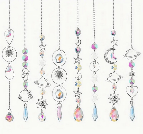 Celestial Crystal Sun Catchers Wall Hanging - Gothic & Alternative Gift - Haunted