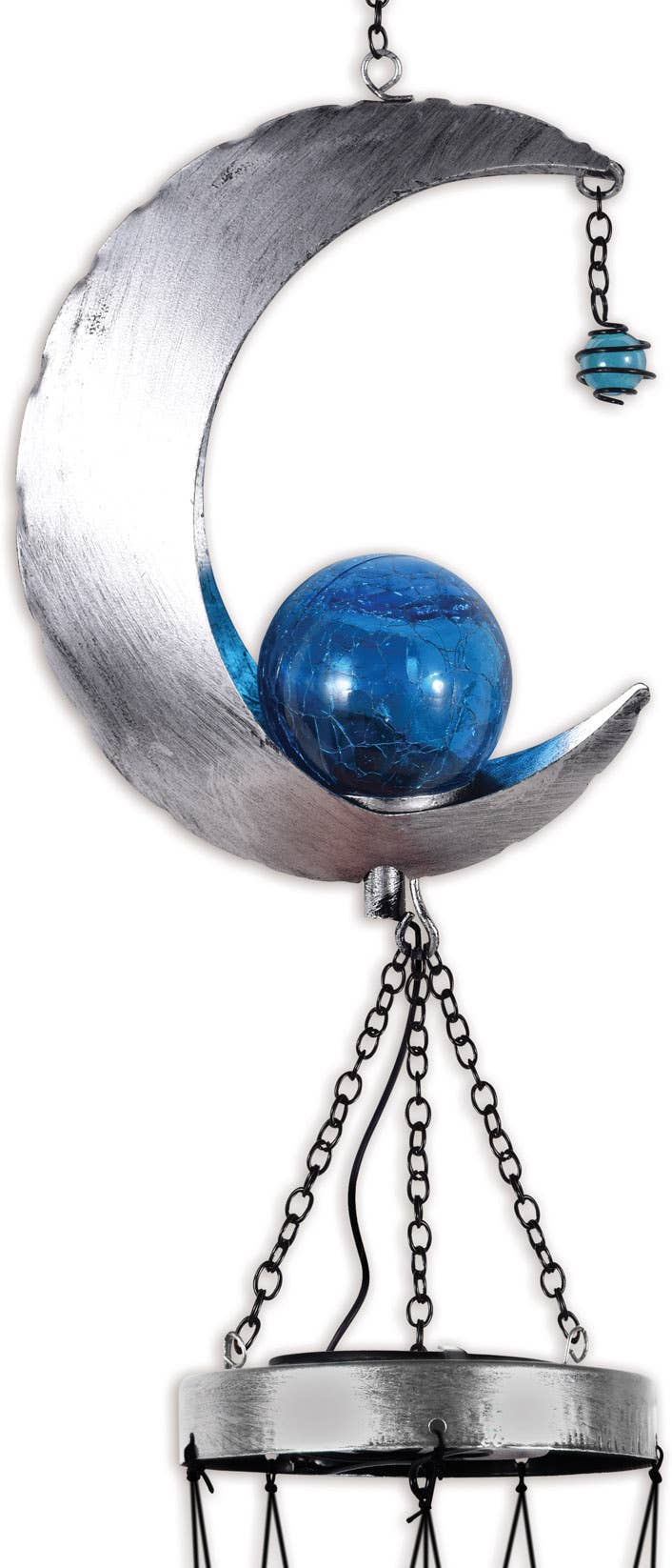 Celestial Moon Spring Garden Solar Wind Chime Garden Decor - Gothic & Alternative Gift - Haunted