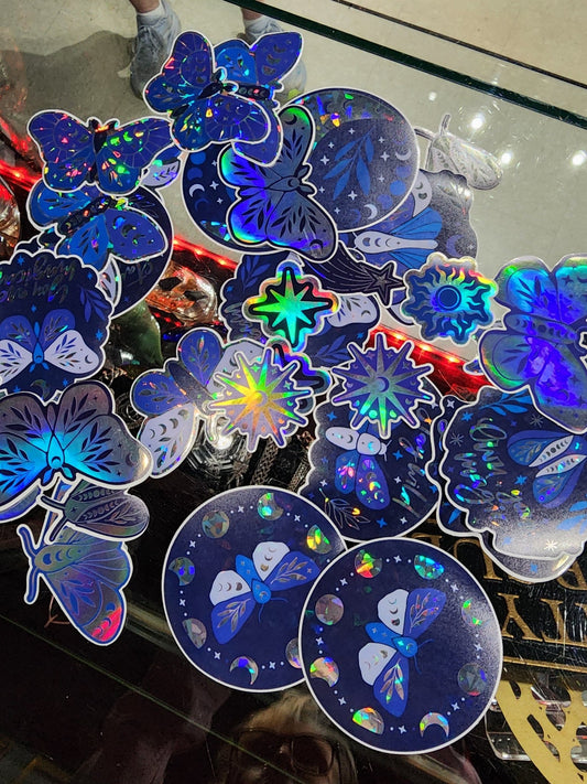 Celestial Witchy Stickers Holographic Crafts - Gothic & Alternative Gift - Haunted