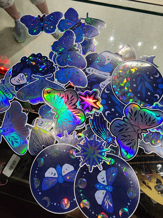 Celestial Witchy Stickers Holographic Crafts - Gothic & Alternative Gift - Haunted
