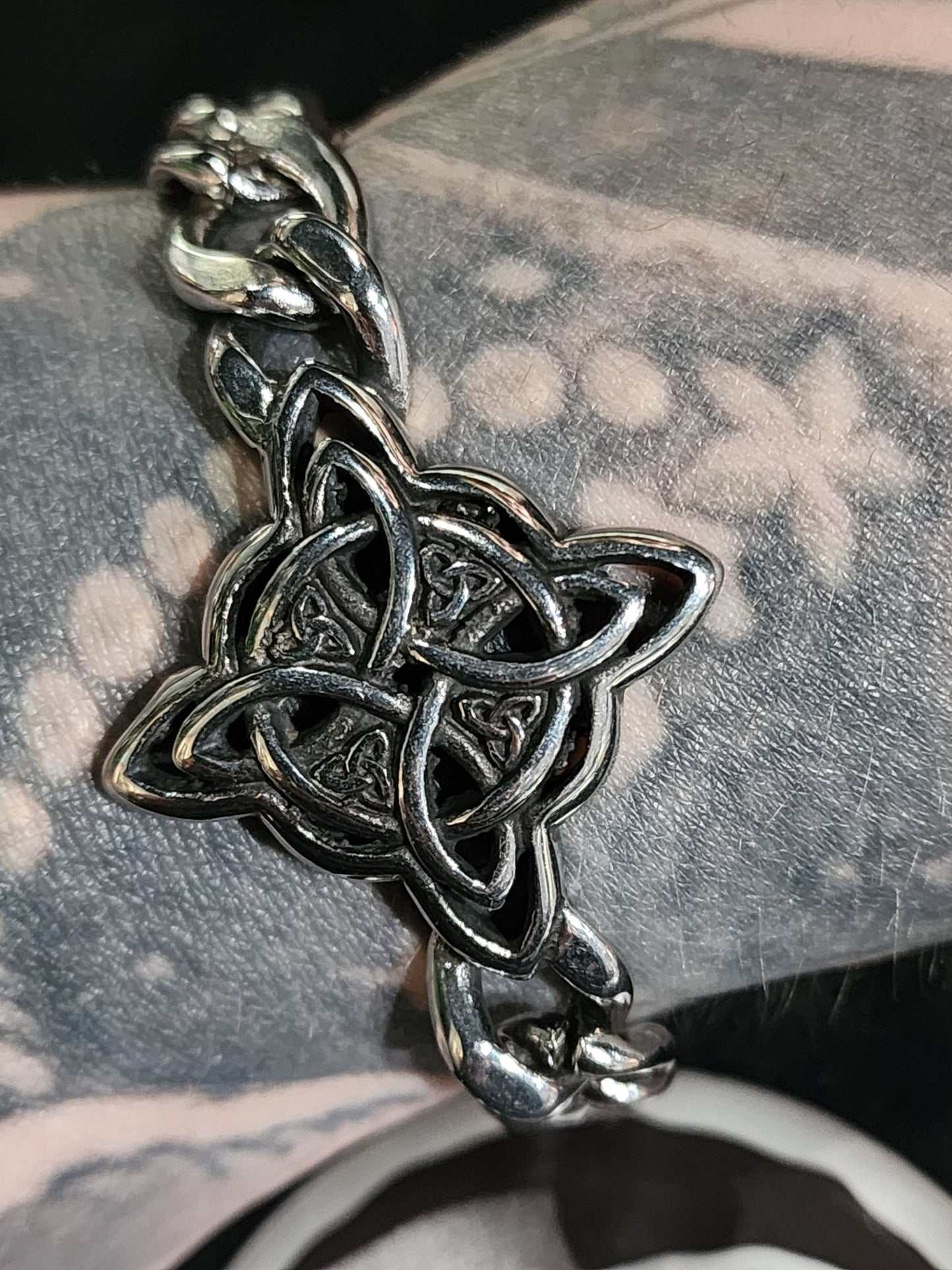 Celtic Norse Trinity Knot Chain Bracelet Jewelry - Gothic & Alternative Gift - Haunted