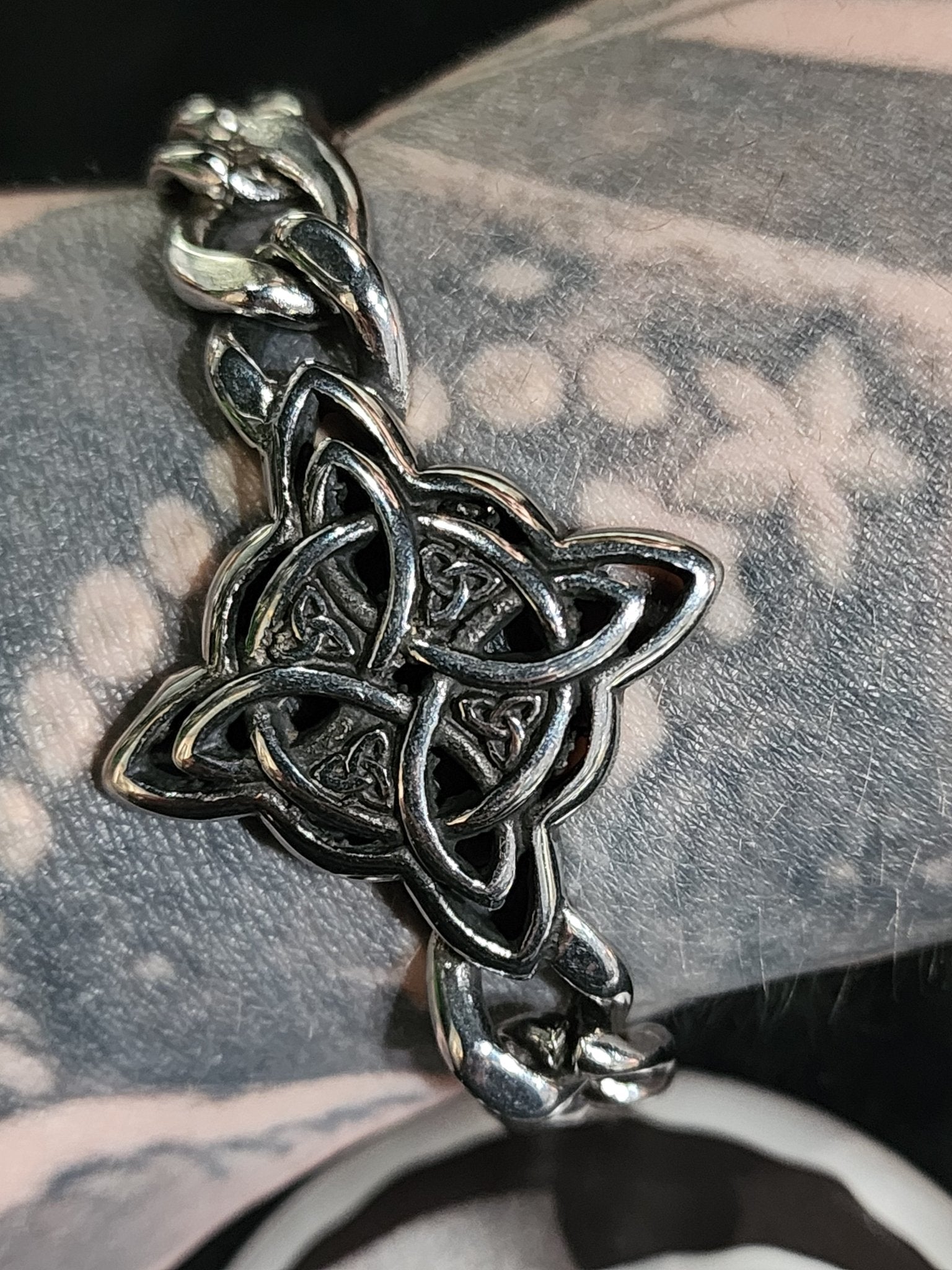 Celtic Norse Trinity Knot Chain Bracelet Jewelry - Gothic & Alternative Gift - Haunted