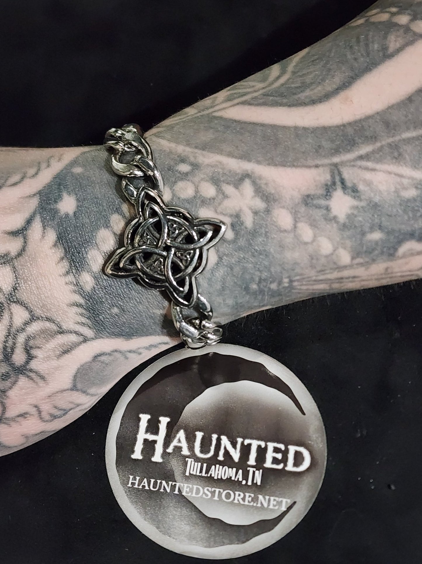 Celtic Norse Trinity Knot Chain Bracelet Jewelry - Gothic & Alternative Gift - Haunted