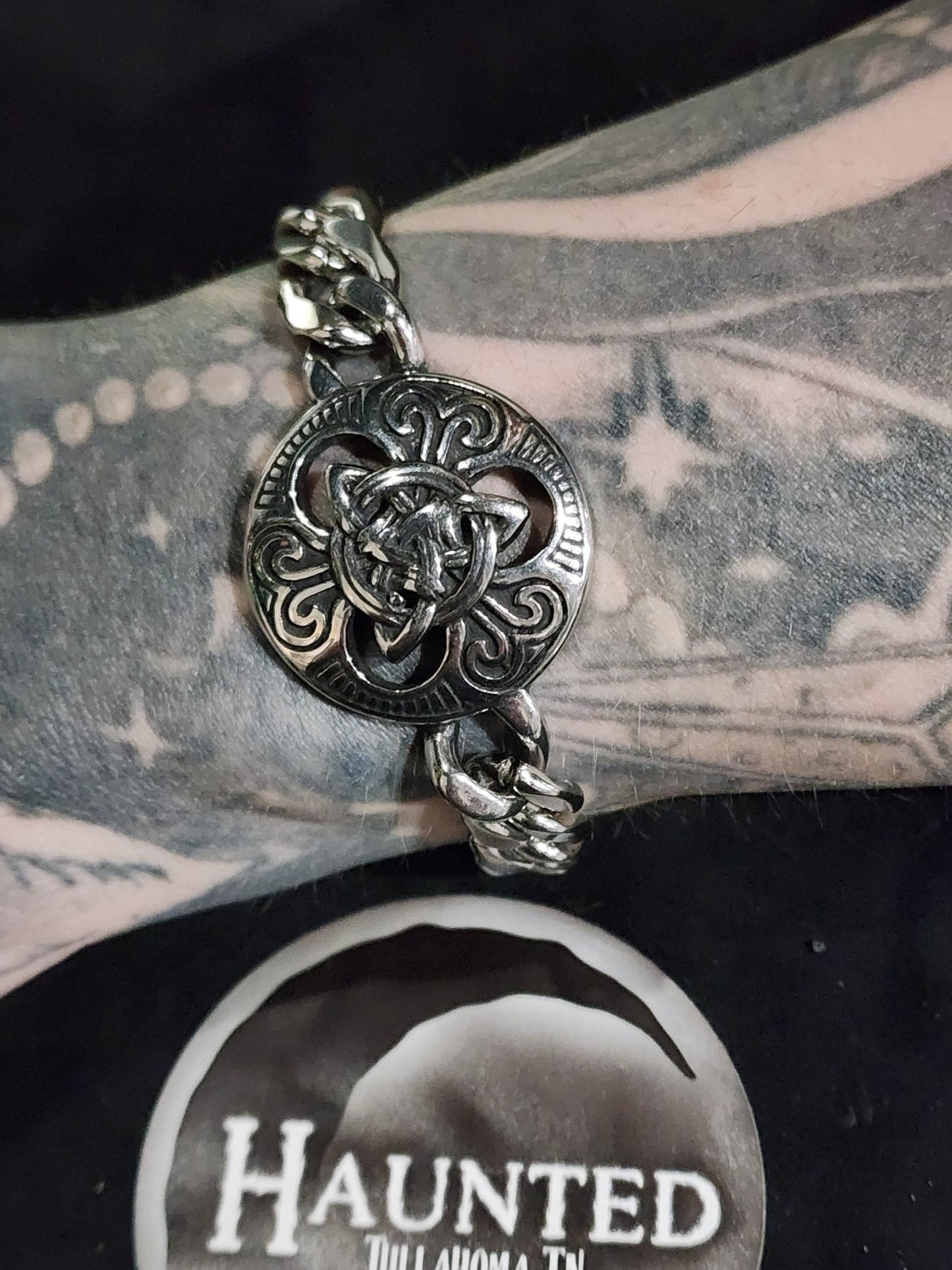 Celtic Norse Triquetra Chain Bracelet Jewelry - Gothic & Alternative Gift - Haunted
