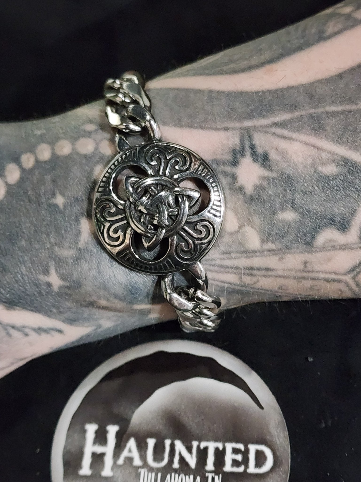 Celtic Norse Triquetra Chain Bracelet Jewelry - Gothic & Alternative Gift - Haunted