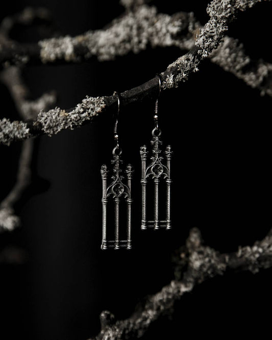 Cemetery Gates Earrings Jewelry - Gothic & Alternative Gift - Haunted