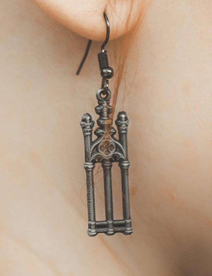 Cemetery Gates Earrings Jewelry - Gothic & Alternative Gift - Haunted
