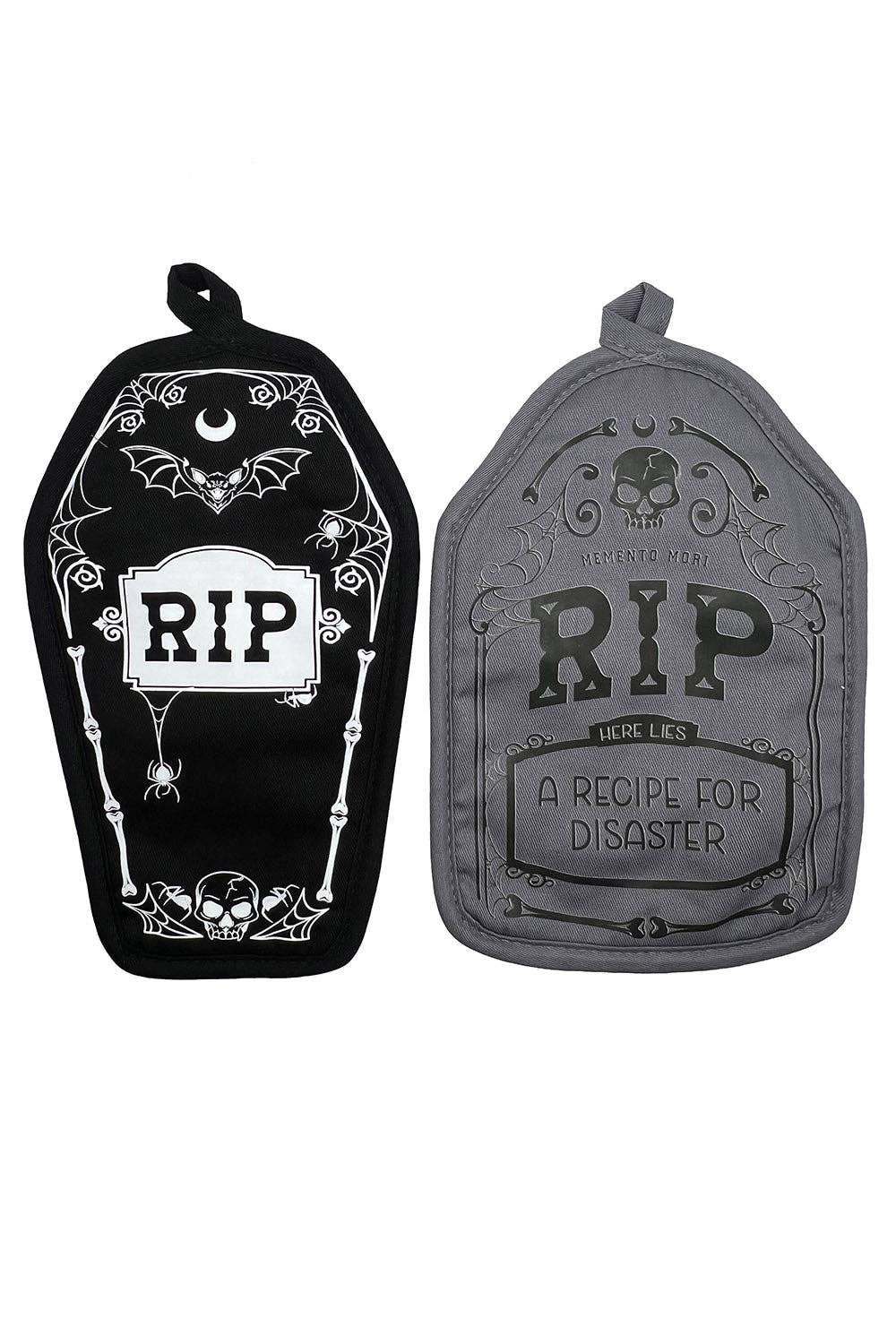 Cemetery Pot Holders Set Kitchenware - Gothic & Alternative Gift - Haunted