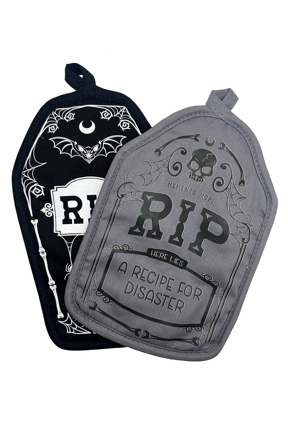 Cemetery Pot Holders Set Kitchenware - Gothic & Alternative Gift - Haunted