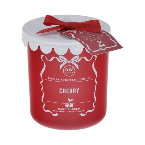 Cherry- Perfect for Valentines Day Glass Candle Candles - Gothic & Alternative Gift - Haunted
